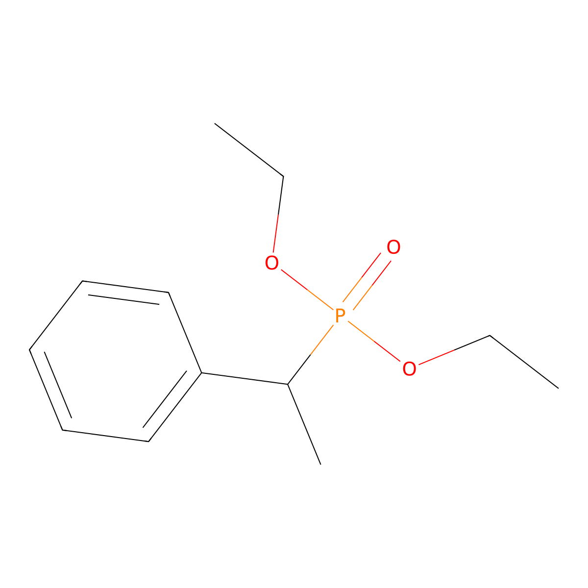 Diethyl P-(1-phenylethyl)phosphonate molecular structure, CAS 33973-48-7