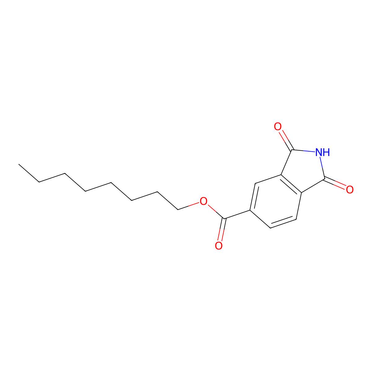 5-Isoindolinecarboxylic acid, 1,3-dioxo-, octyl ester molecular structure, CAS 33975-33-6