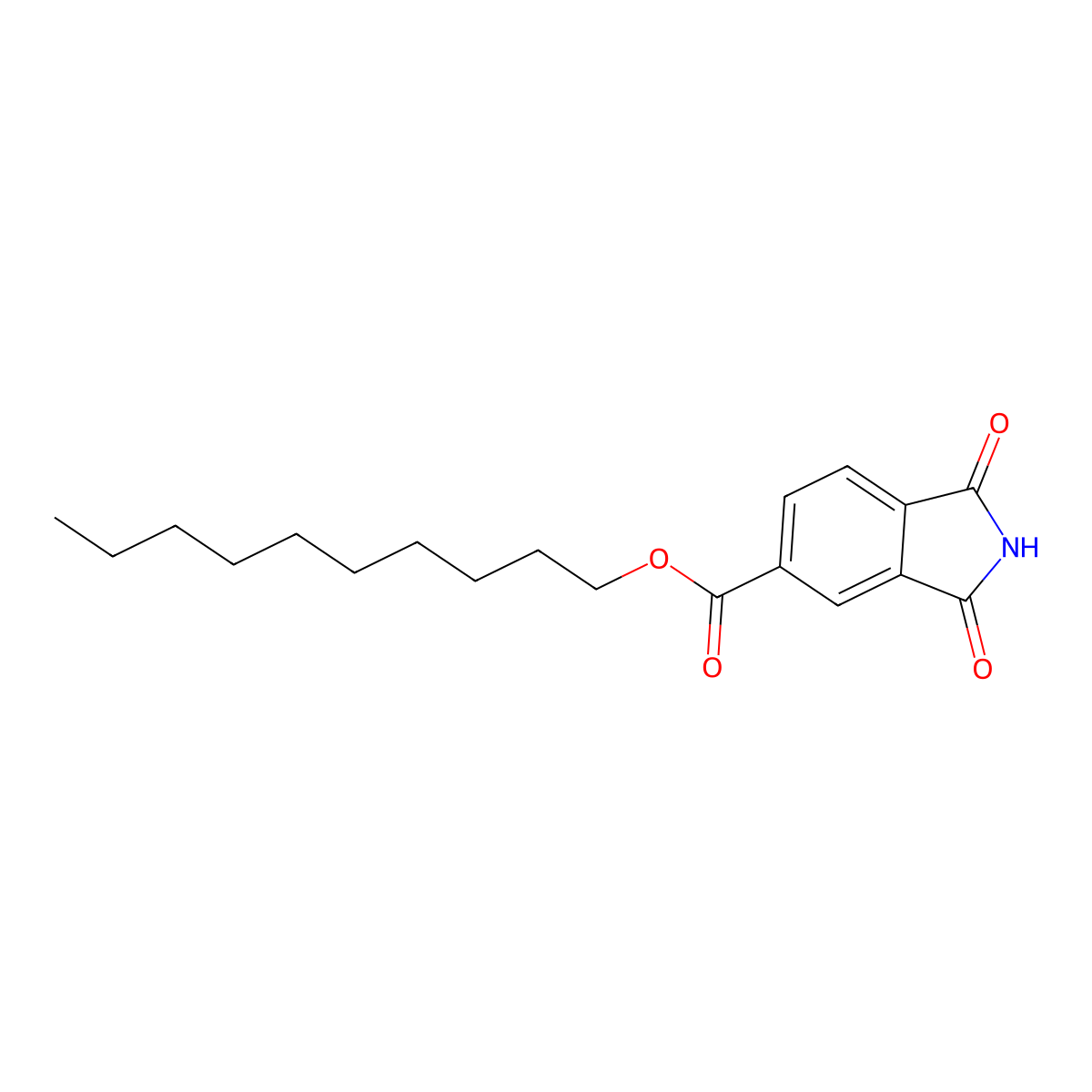 5-Isoindolinecarboxylic acid, 1,3-dioxo-, decyl ester molecular structure, CAS 33975-35-8