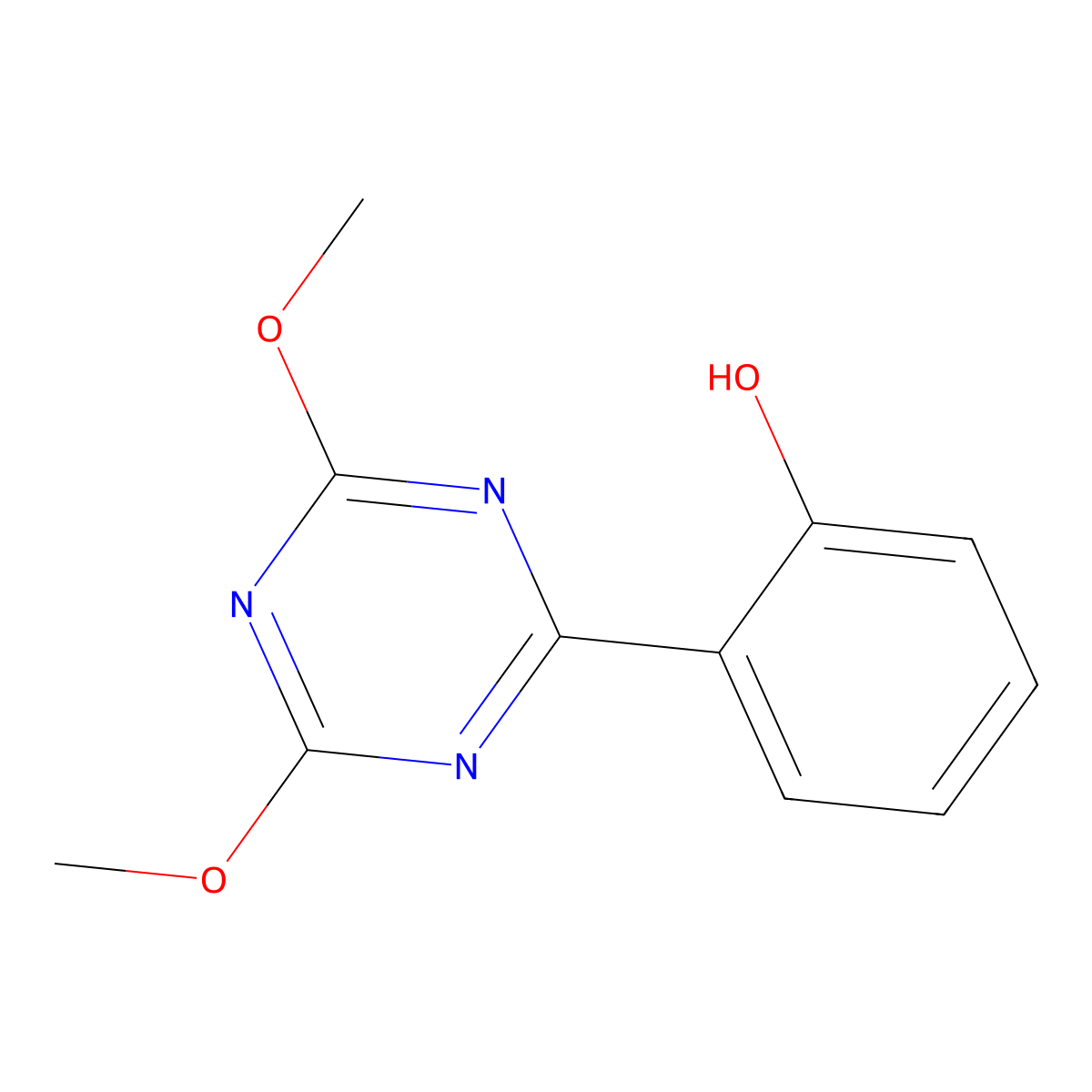 6-(4,6-Dimethoxy-1,3,5-triazin-2(1H)-ylidene)cyclohexa-2,4-dien-1-one molecular structure, CAS 33978-98-2
