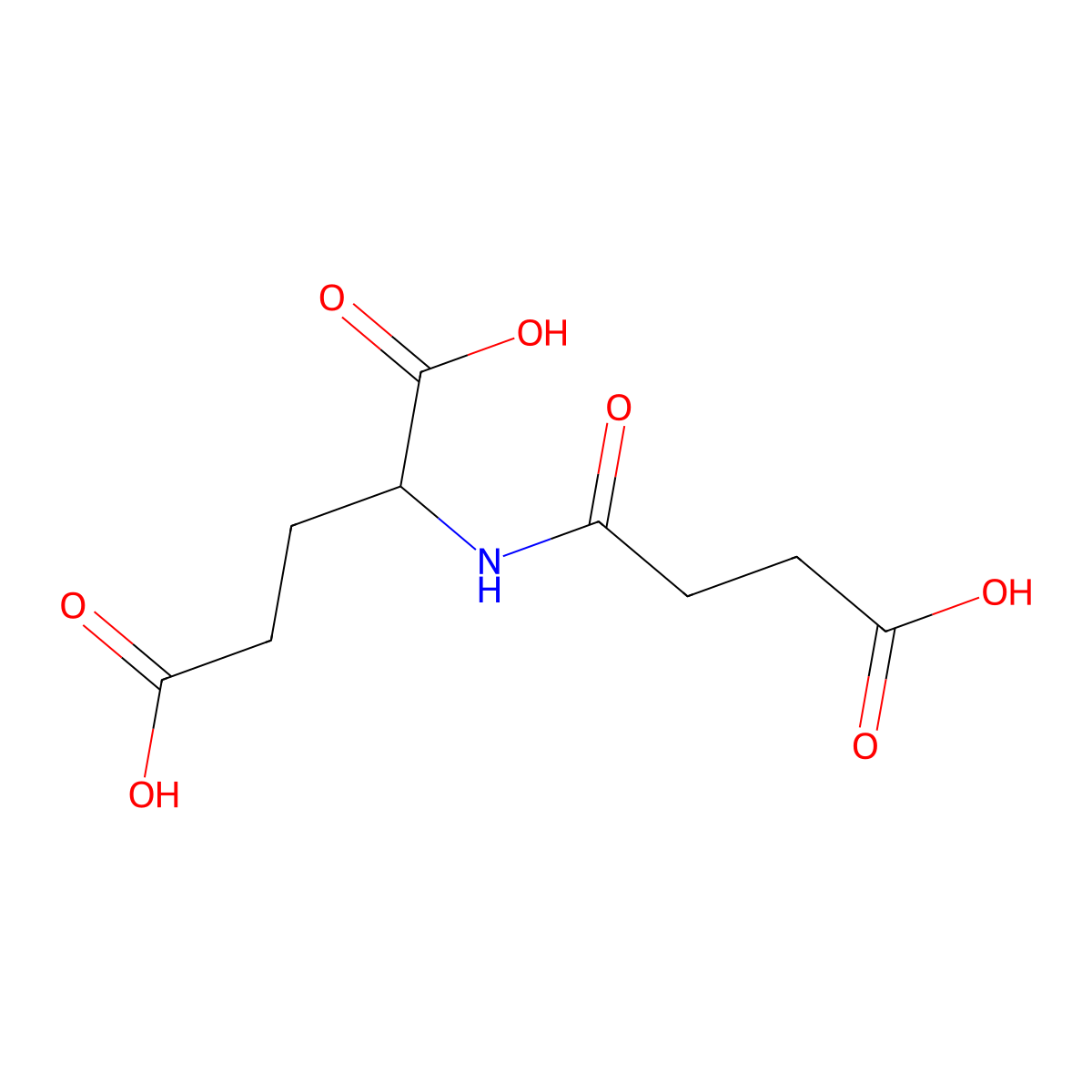 N-(3-carboxy-1-oxopropyl)-L-glutamic acid molecular structure, CAS 33981-72-5