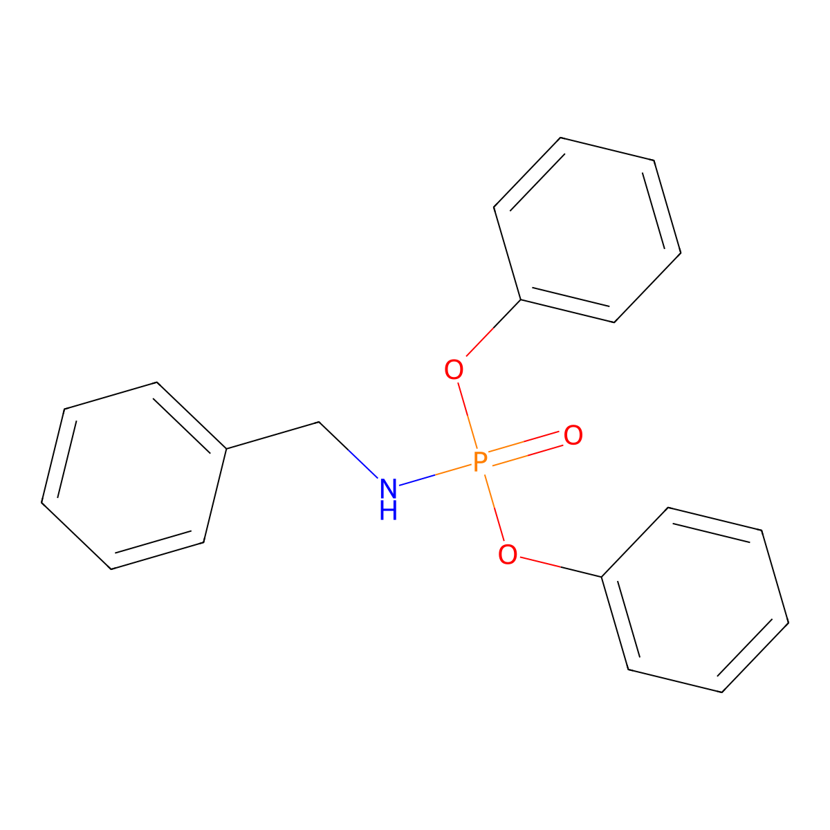 Diphenyl benzylphosphoramidate molecular structure, CAS 33985-75-0