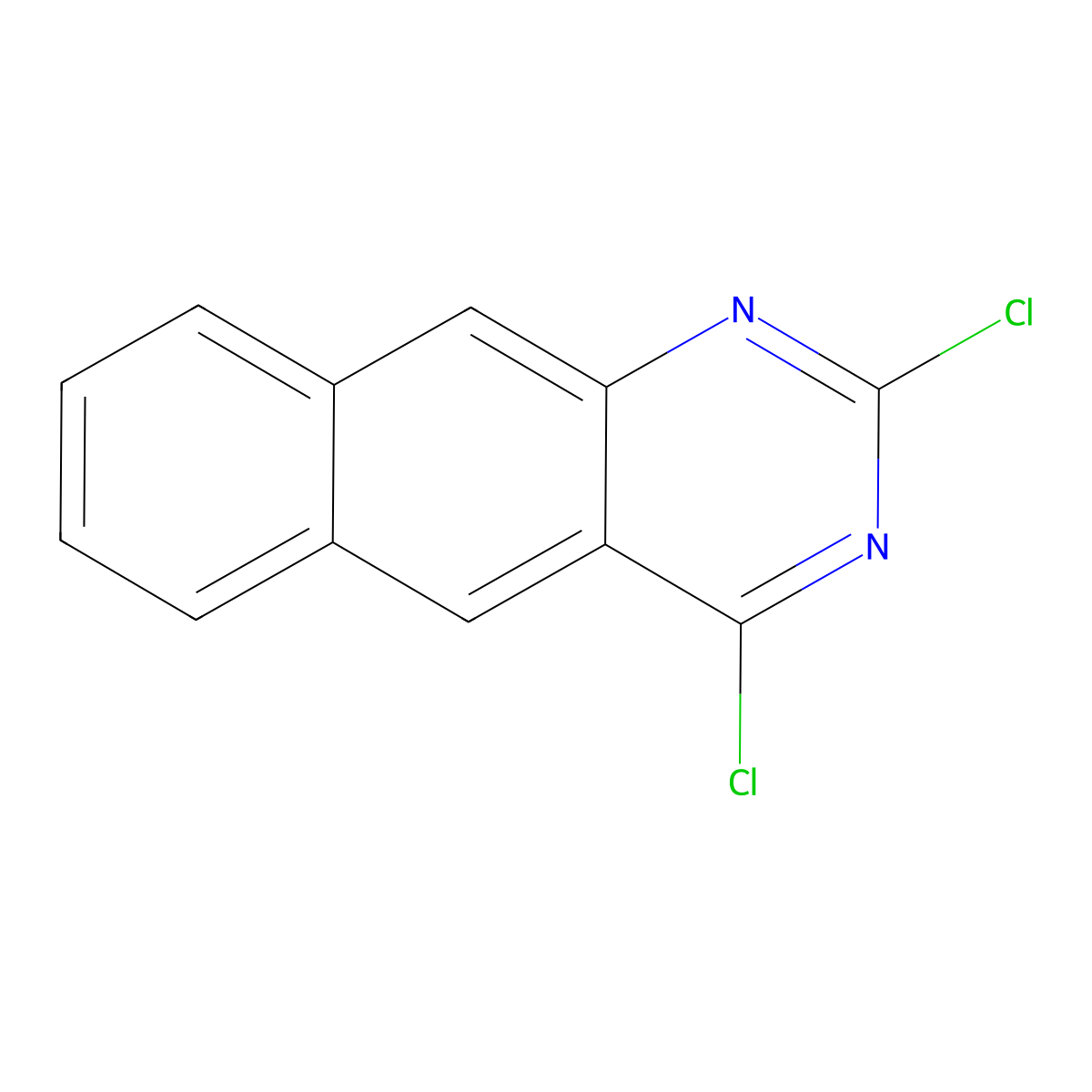 2,4-Dichlorobenzo[g]quinazoline molecular structure, CAS 33987-01-8