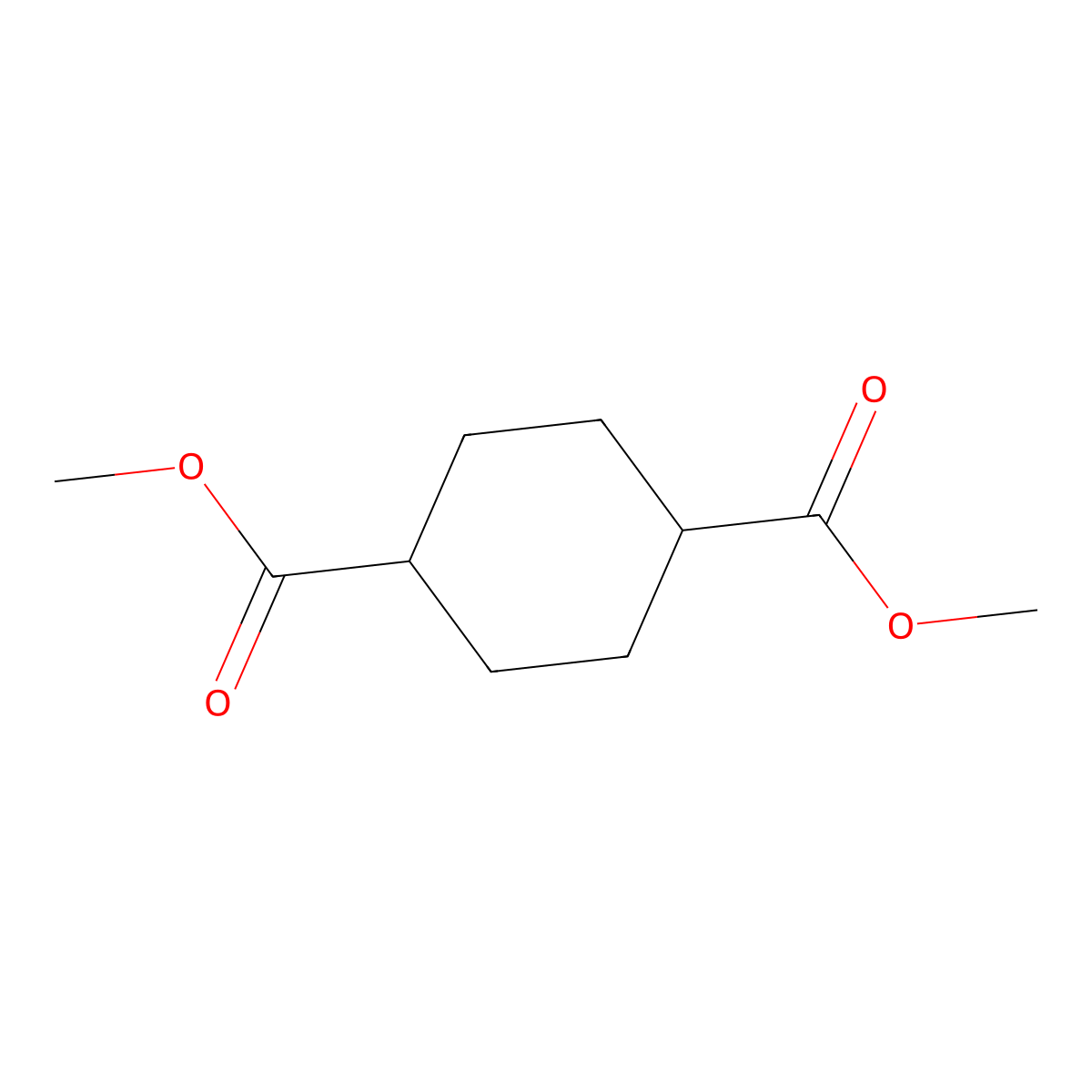 Dimethyl 1,4-cyclohexanedicarboxylate molecular structure, CAS 3399-21-1
