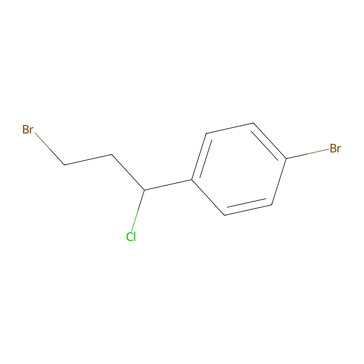 1-Bromo-4-(3-bromo-1-chloropropyl)benzene molecular structure, CAS 33994-21-7
