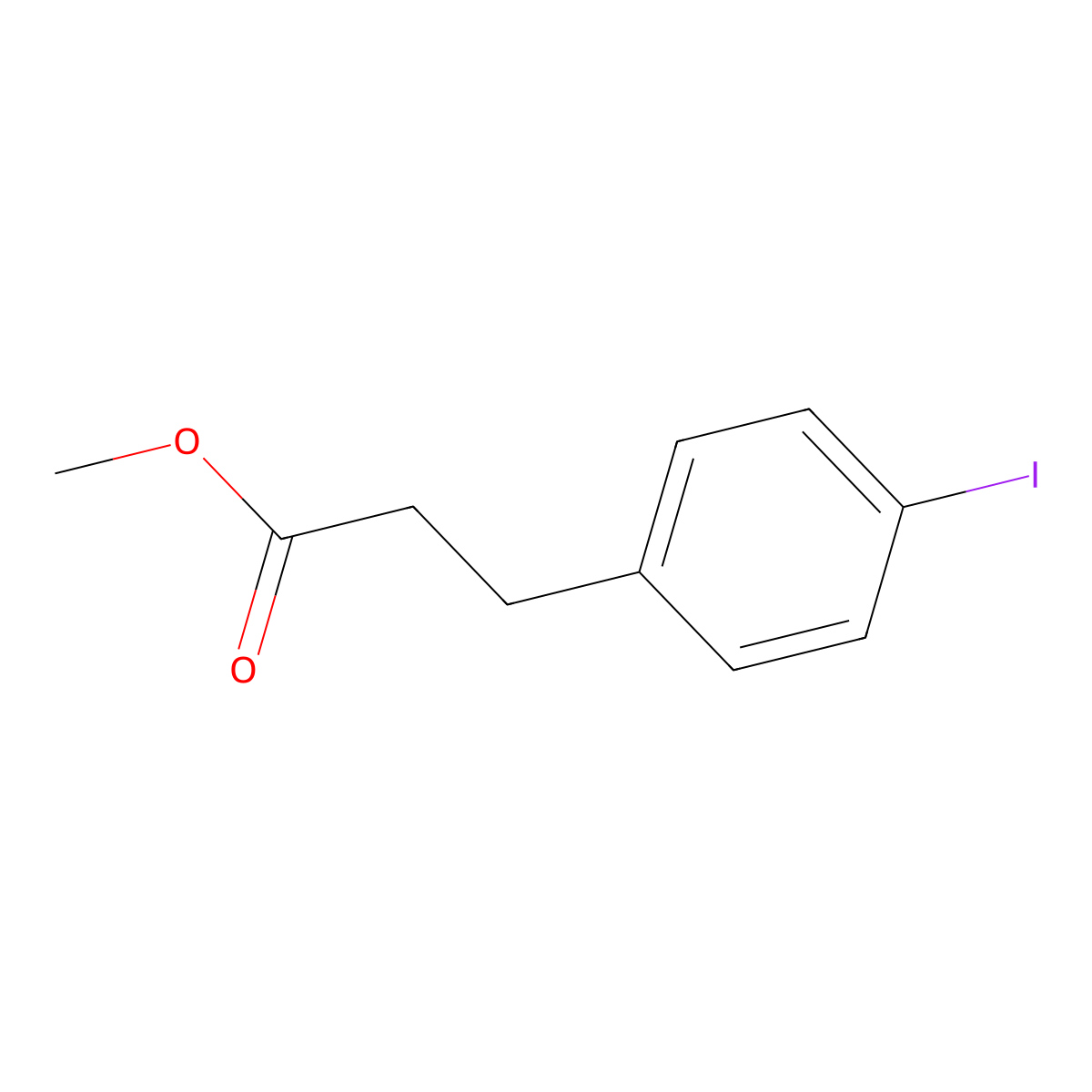 Methyl 3-(4-iodophenyl)propanoate molecular structure, CAS 33994-44-4