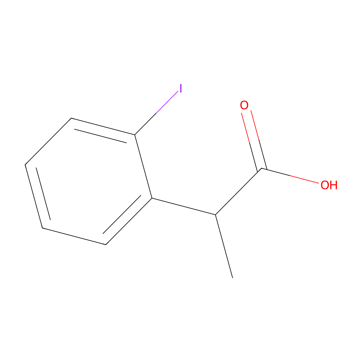2-(2-Iodophenyl)propanoic acid molecular structure, CAS 33994-46-6