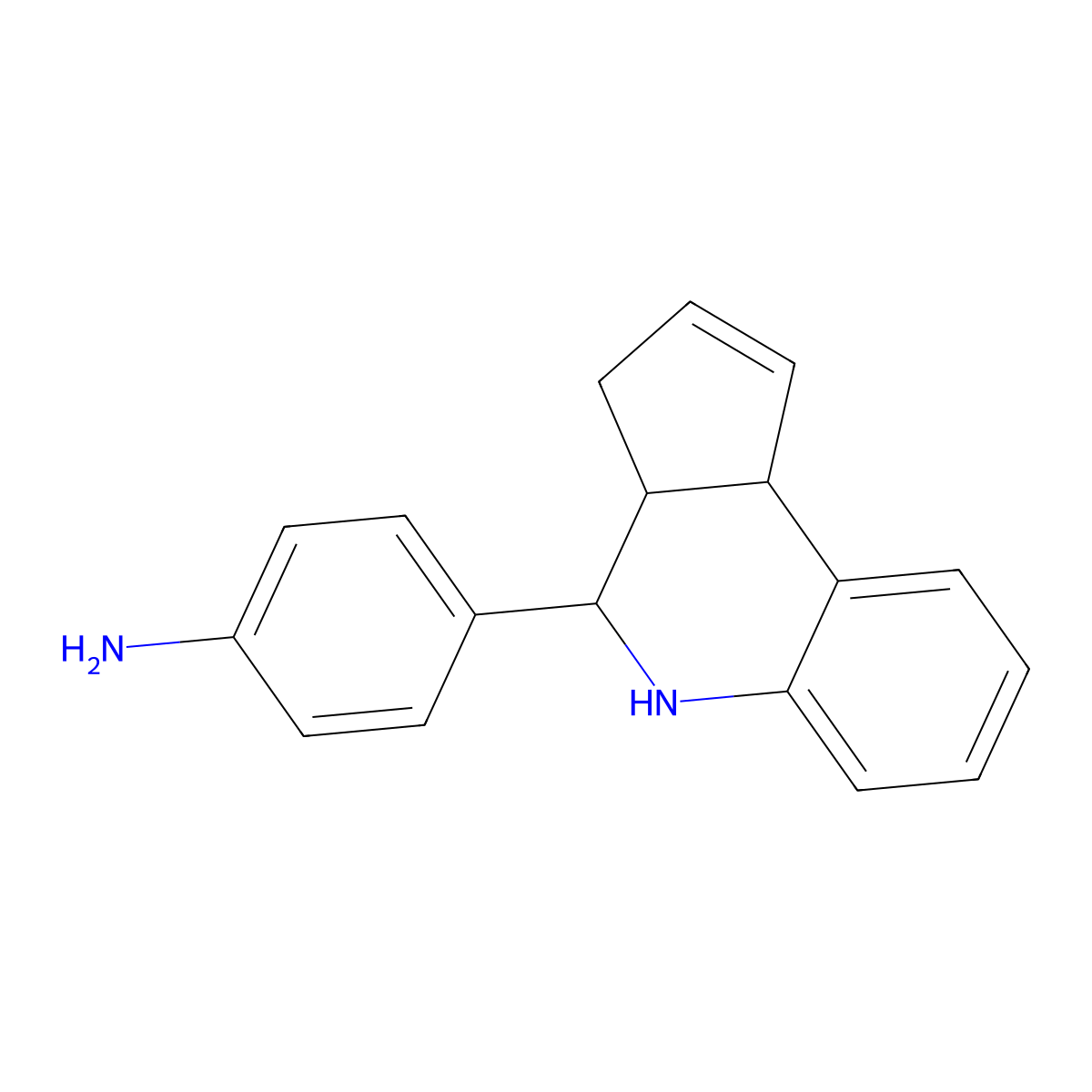 4-(3a,4,5,9b-tetrahydro-3H-cyclopenta[c]quinolin-4-yl)aniline molecular structure, CAS 339989-38-7