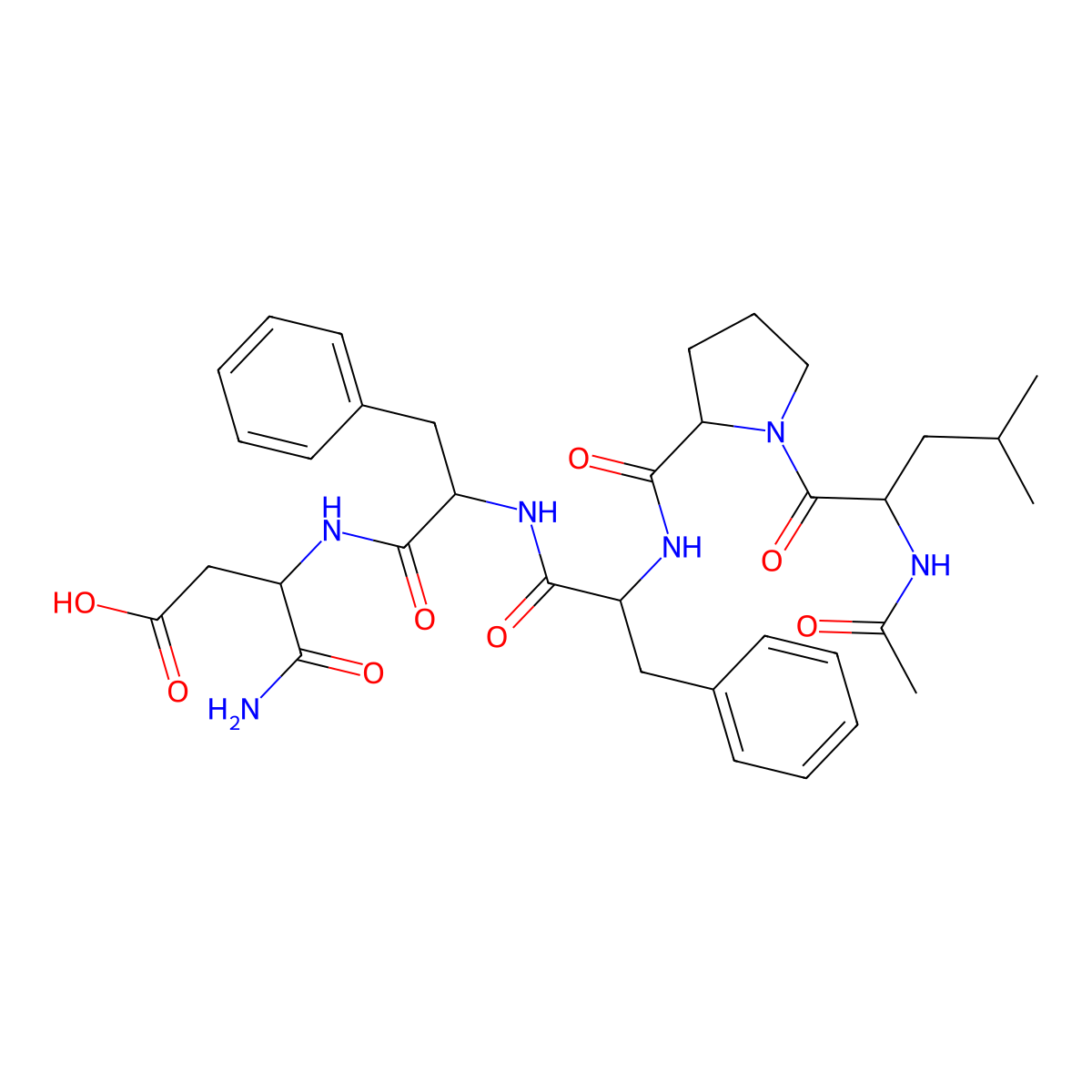 Acetyl-(Pro18,Asp21)-Amyloid b-Protein (17-21) amide molecular structure, CAS 339990-02-2