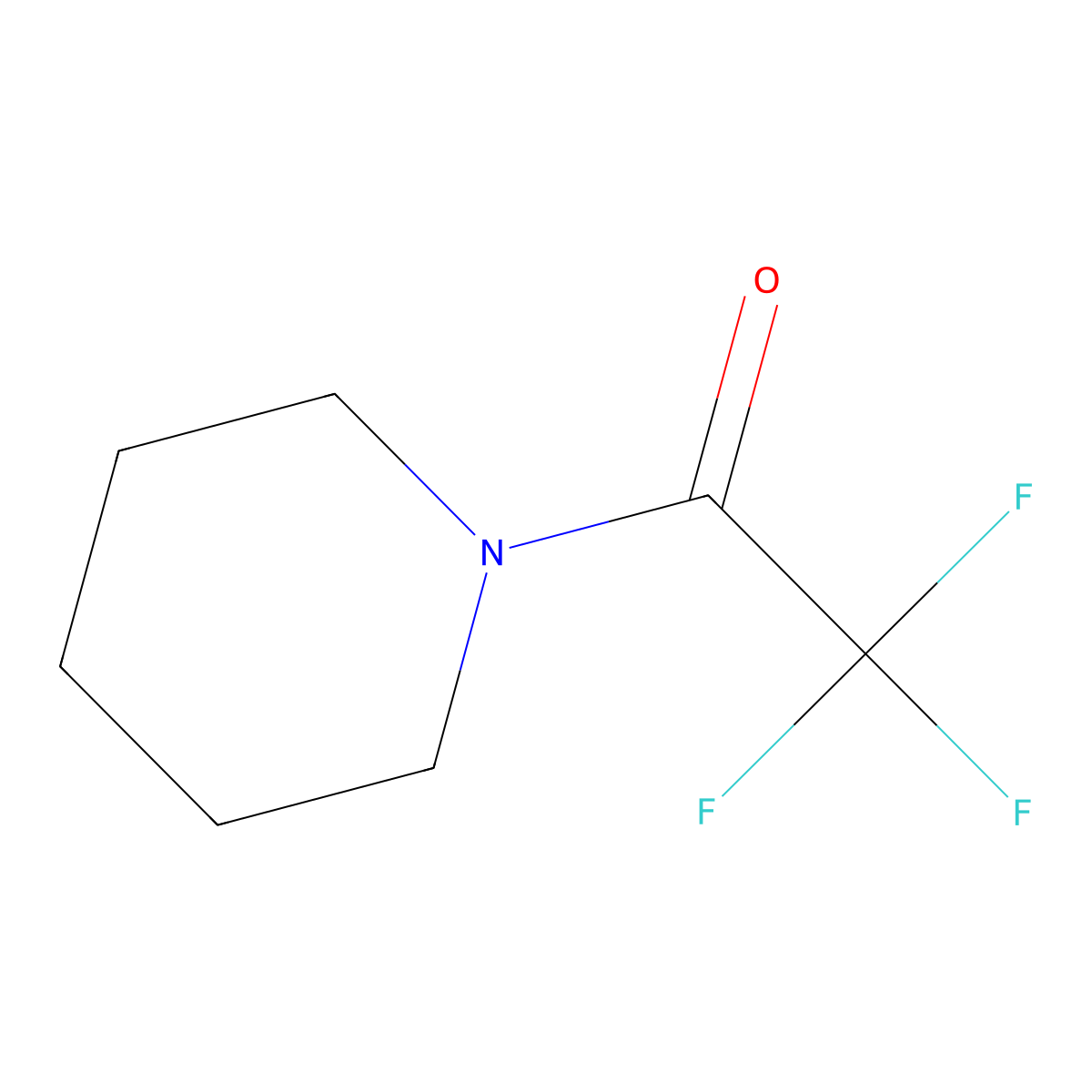 1-Trifluoroacetyl piperidine molecular structure, CAS 340-07-8