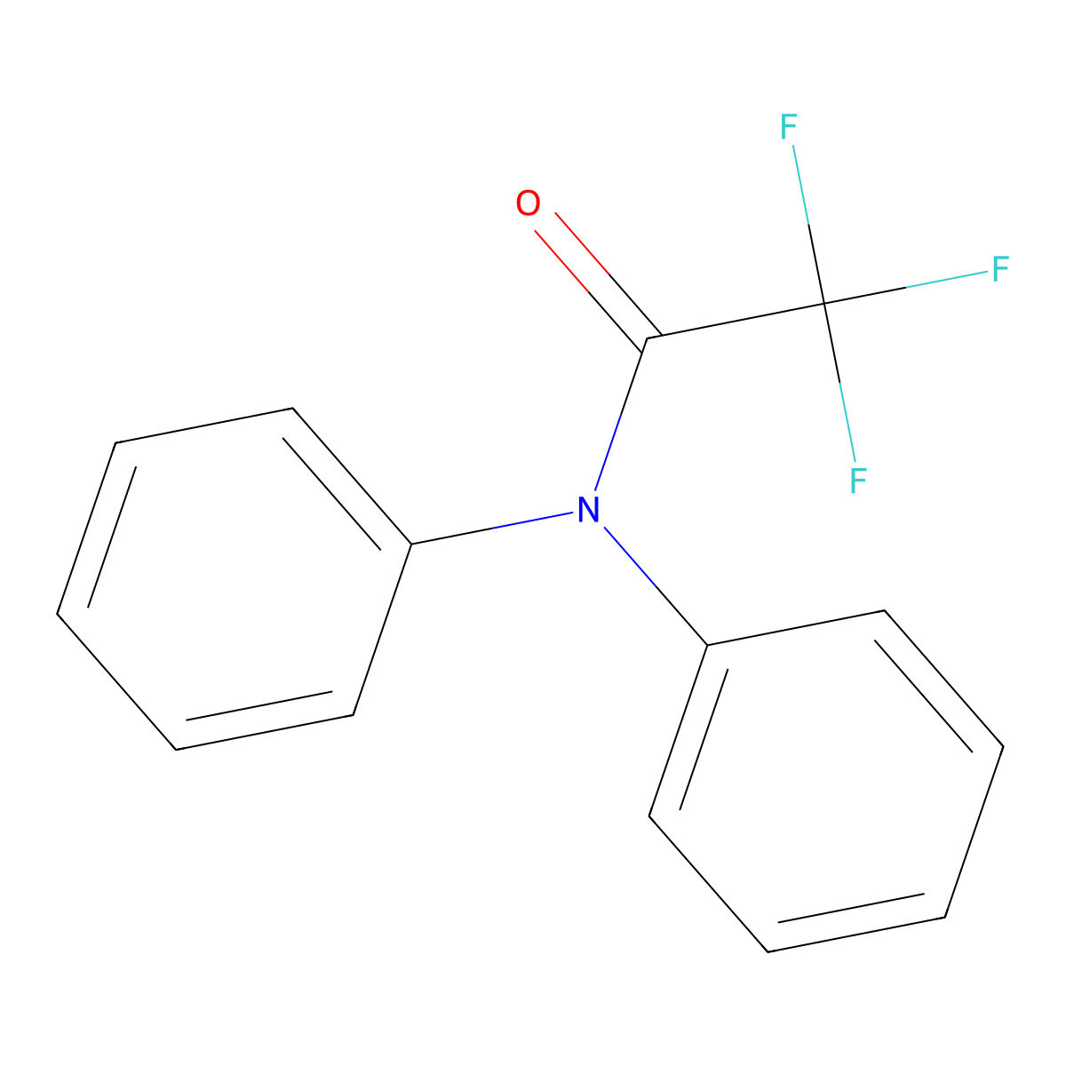 2,2,2-trifluoro-N,N-diphenylacetamide molecular structure, CAS 340-11-4