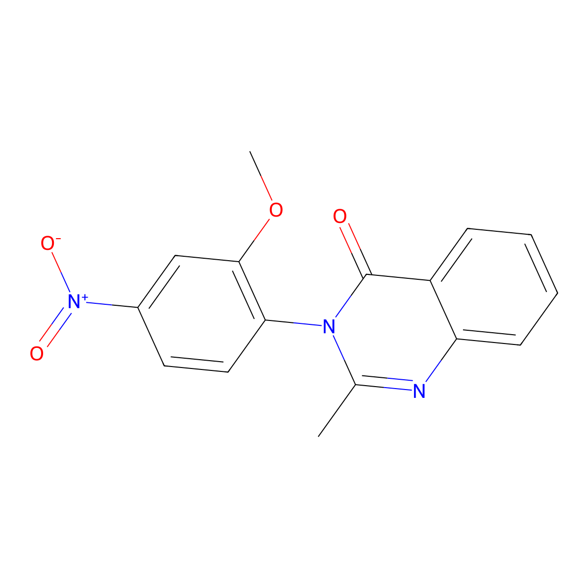 3-(2-Methoxy-4-nitrophenyl)-2-methyl-4(3H)-quinazolinone molecular structure, CAS 340-52-3