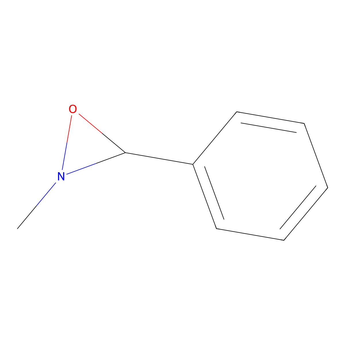 2-Methyl-3-phenyloxaziridine molecular structure, CAS 3400-12-2
