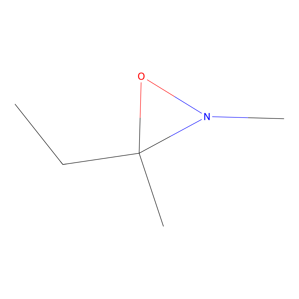 3-Ethyl-2,3-dimethyl-1,2-oxaziridine molecular structure, CAS 3400-16-6