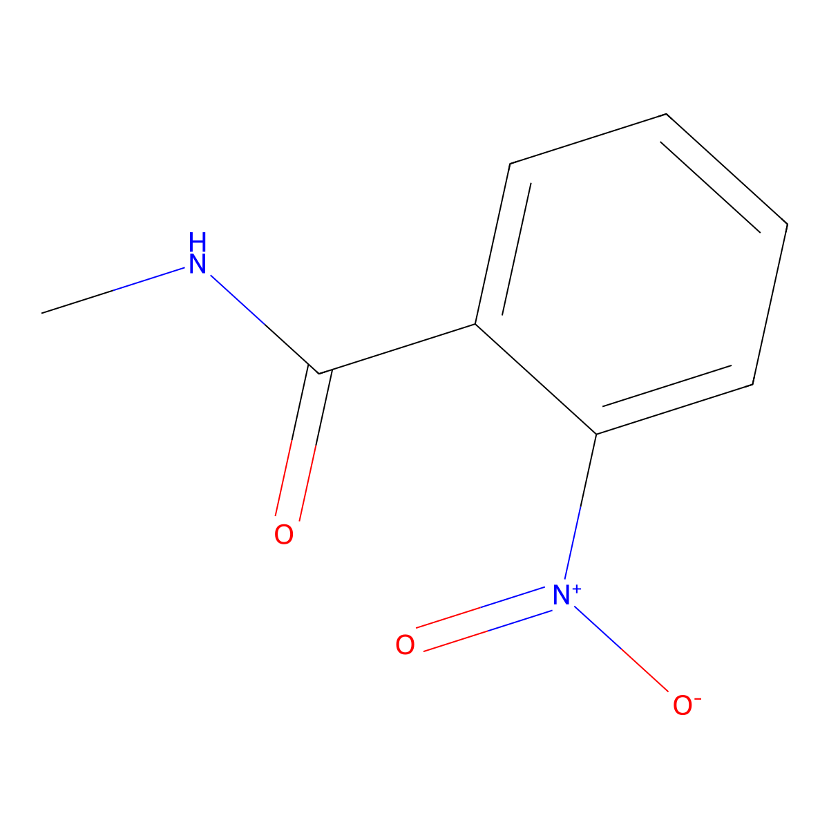 N-methyl-2-nitrobenzamide molecular structure, CAS 3400-29-1