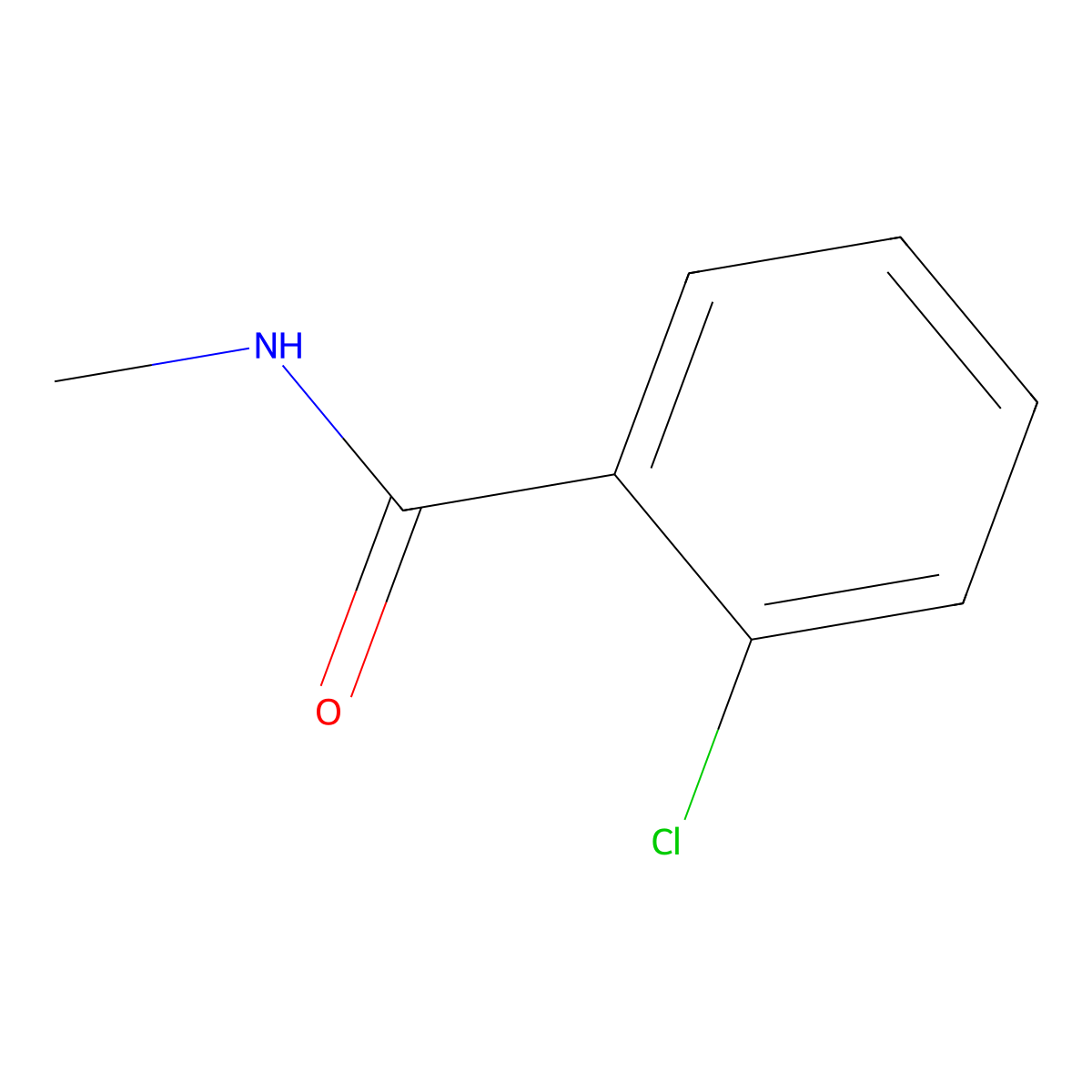 2-chloro-N-methylbenzamide molecular structure, CAS 3400-31-5