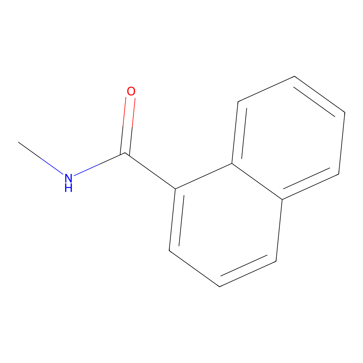 N-Methyl-1-naphthalenecarboxamide molecular structure, CAS 3400-33-7