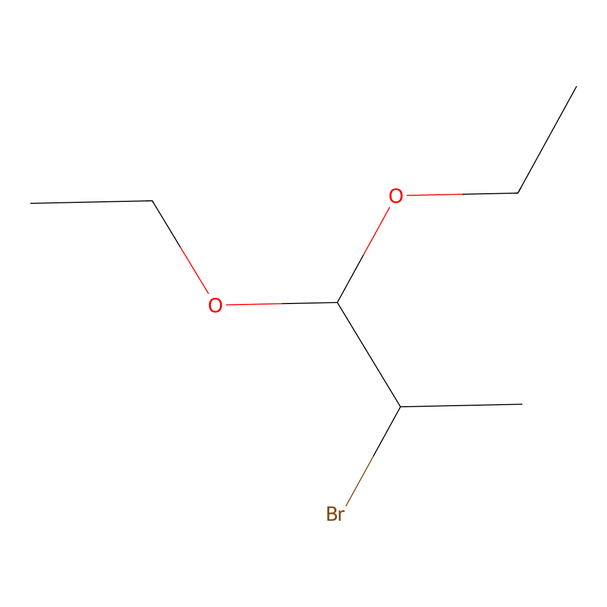 2-Bromo-1,1-diethoxypropane molecular structure, CAS 3400-55-3
