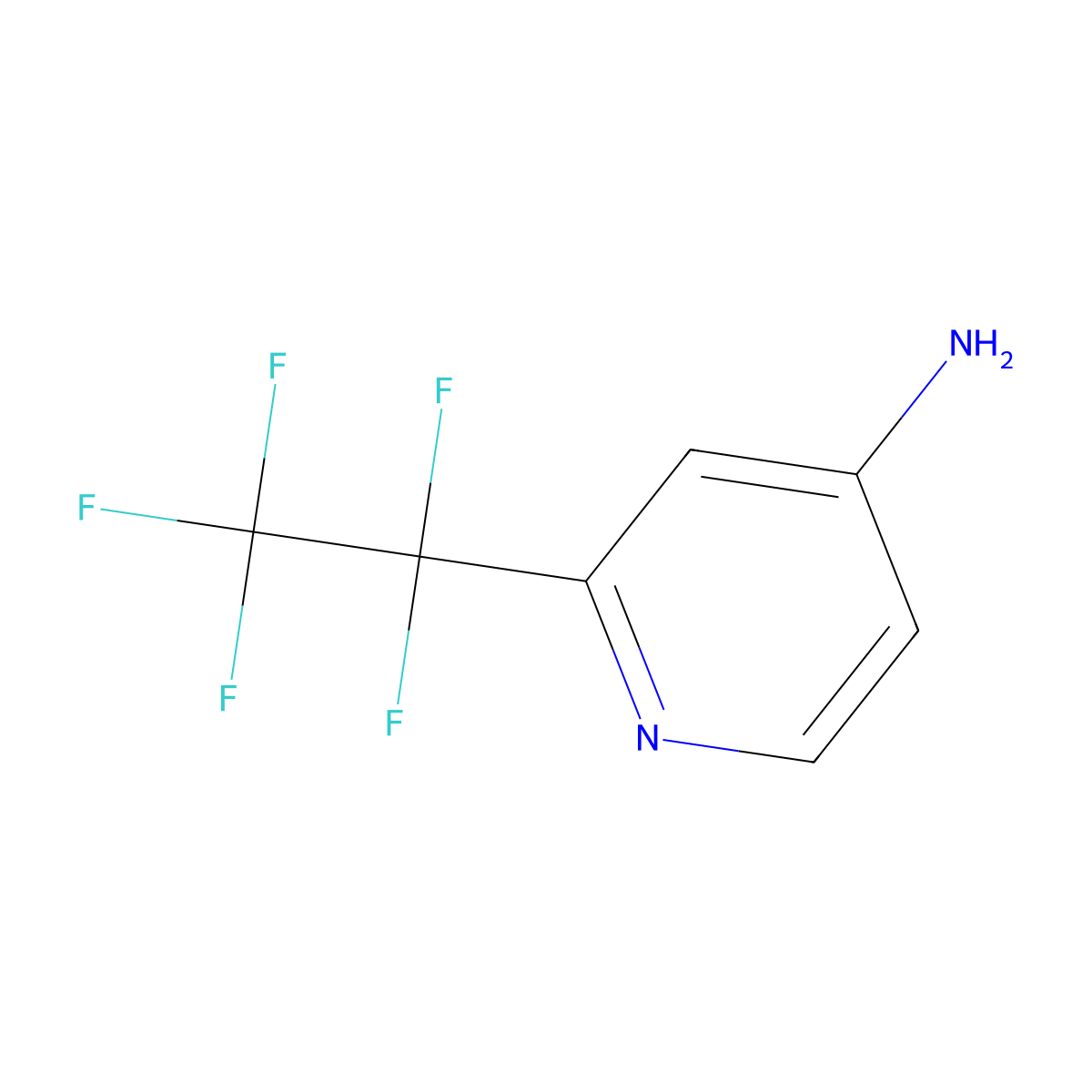 2-(Perfluoroethyl)pyridin-4-amine molecular structure, CAS 340006-68-0