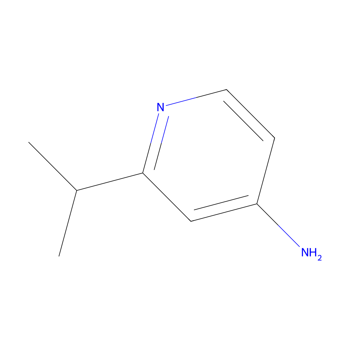 2-Isopropylpyridin-4-amine molecular structure, CAS 340006-70-4