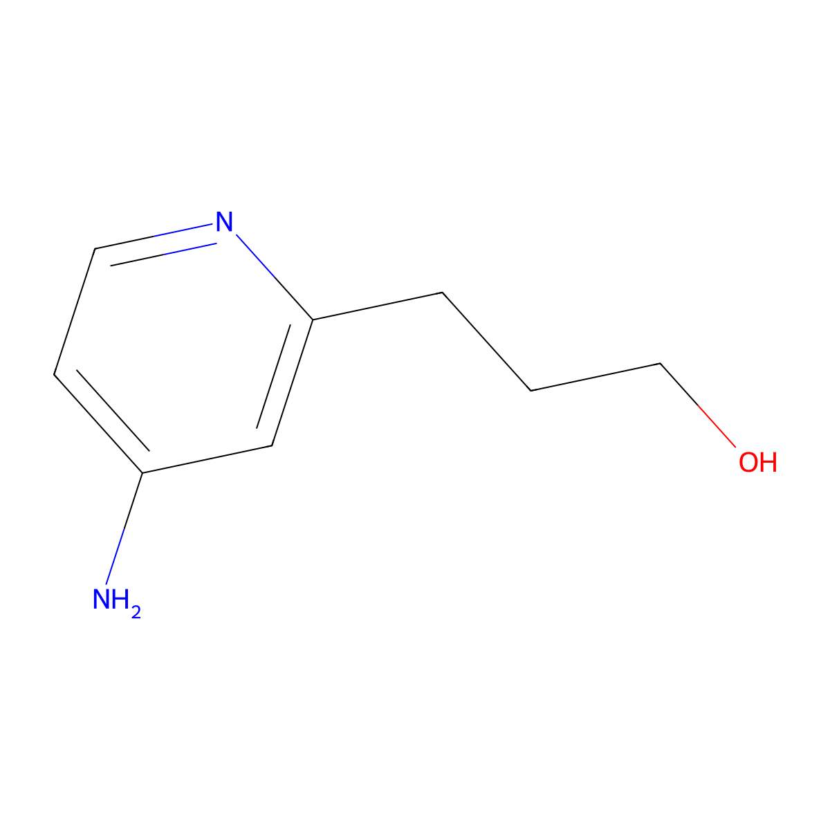 3-(4-Amino-2-pyridyl)-1-propanol molecular structure, CAS 340006-72-6
