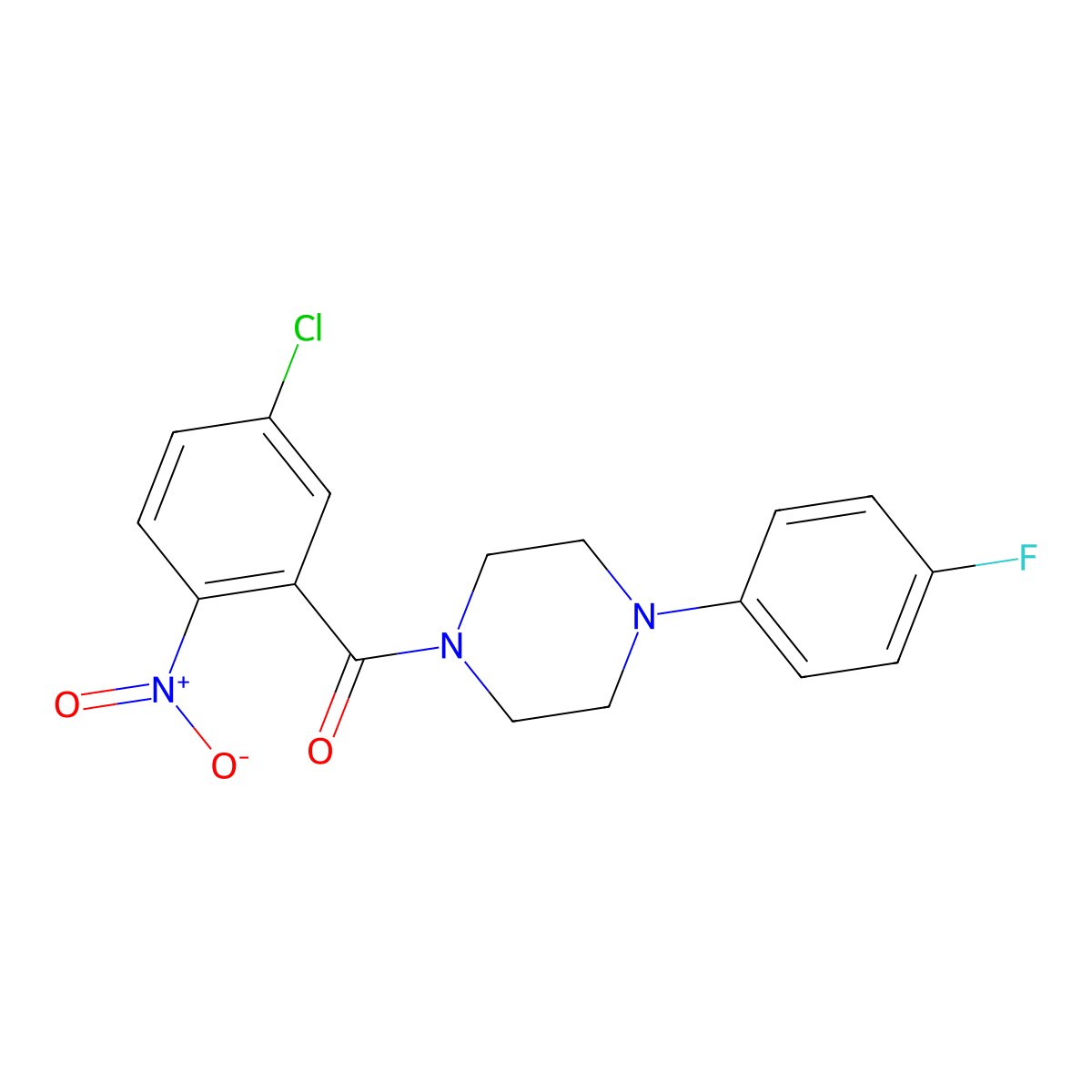 1-{5-Chloro-2-nitrobenzoyl}-4-(4-fluorophenyl)piperazine molecular structure, CAS 340014-67-7