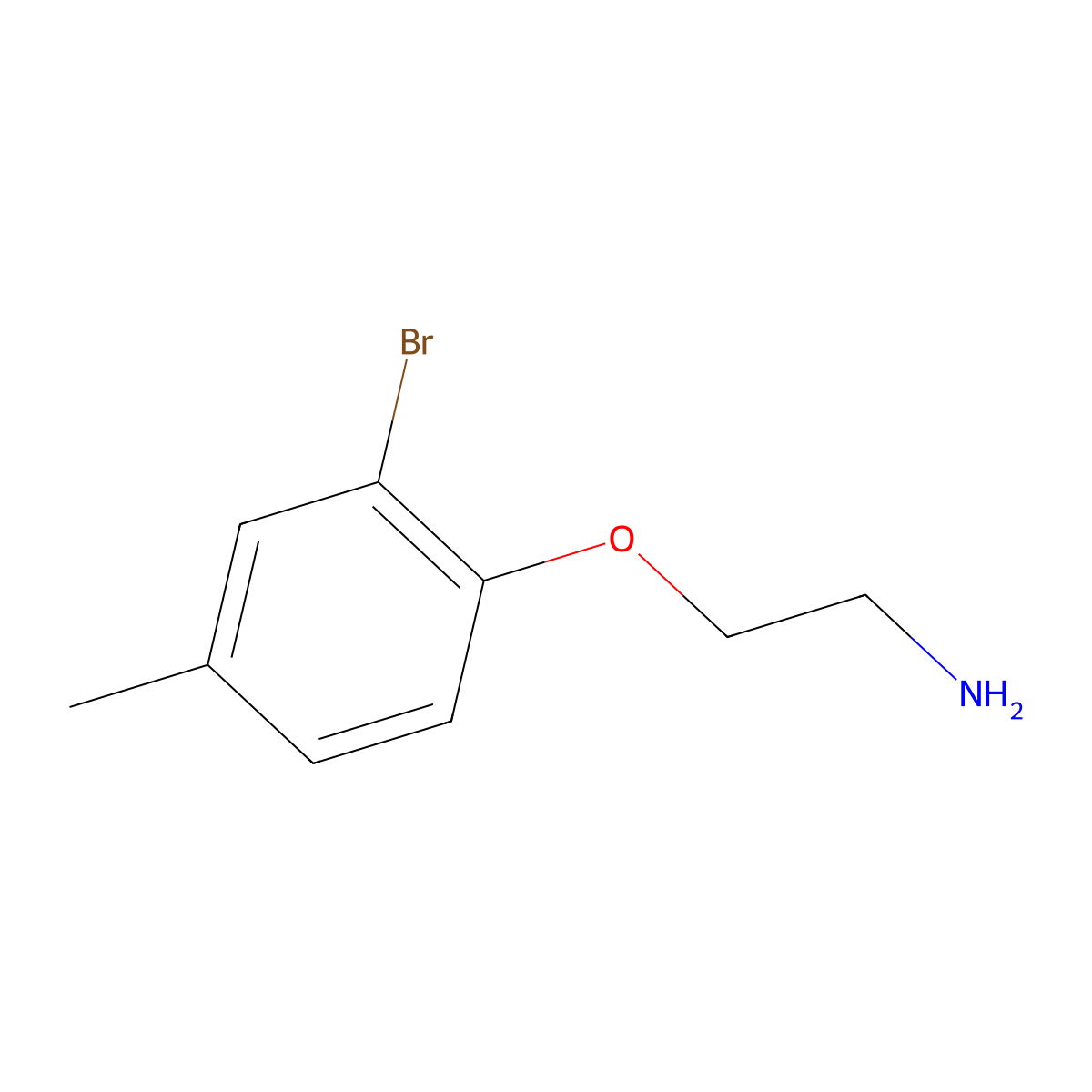 2-(2-Bromo-4-methylphenoxy)ethanamine molecular structure, CAS 340015-16-9