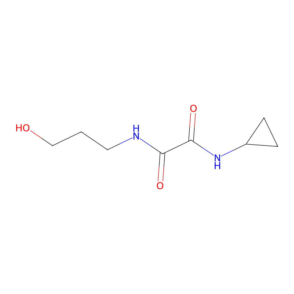 N~1~-cyclopropyl-N~2~-(3-hydroxypropyl)ethanediamide molecular structure, CAS 340017-82-5