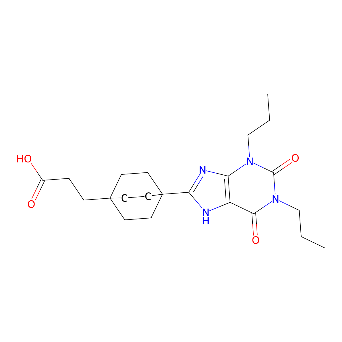 Tonapofylline molecular structure, CAS 340021-17-2