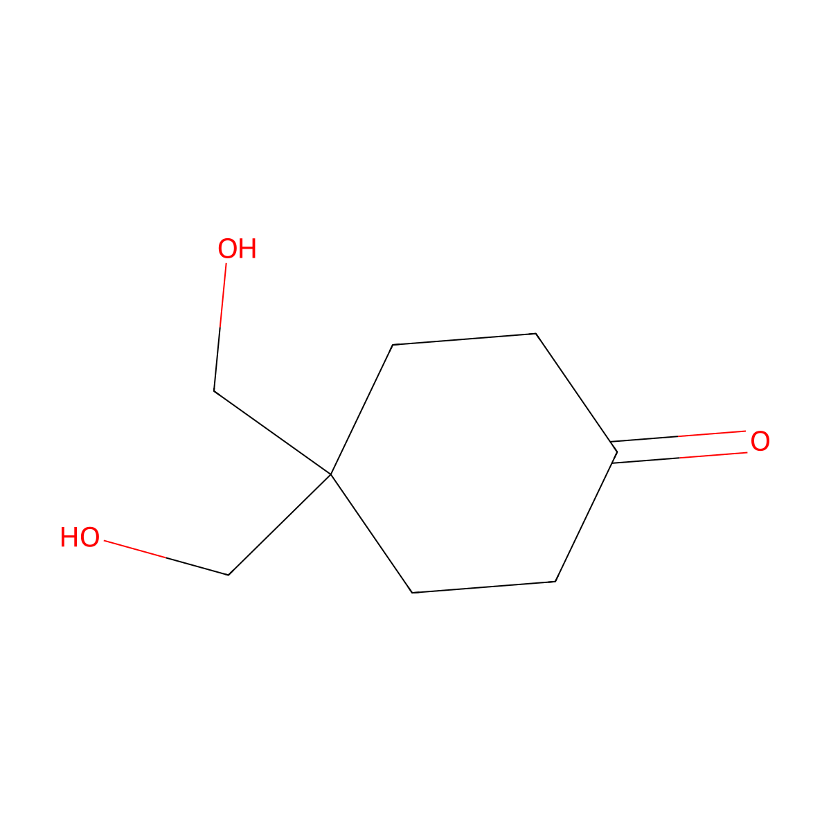 4,4-Bis(hydroxymethyl)cyclohexan-1-one molecular structure, CAS 340022-80-2