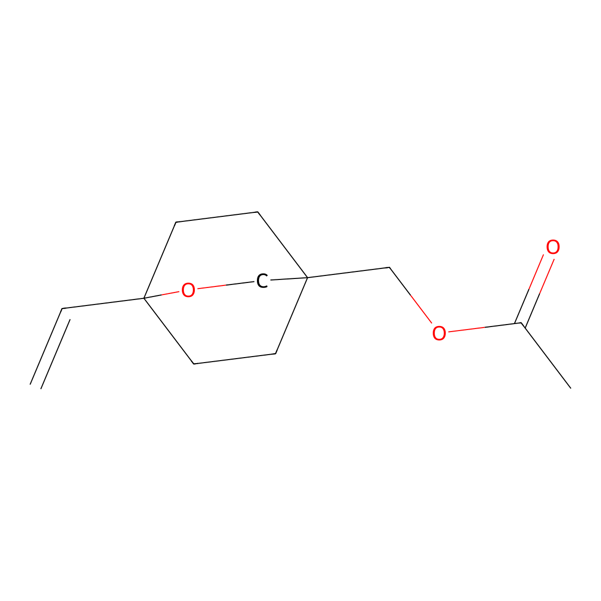 (1-Vinyl-2-oxabicyclo[2.2.2]octan-4-yl)methyl acetate molecular structure, CAS 340023-02-1