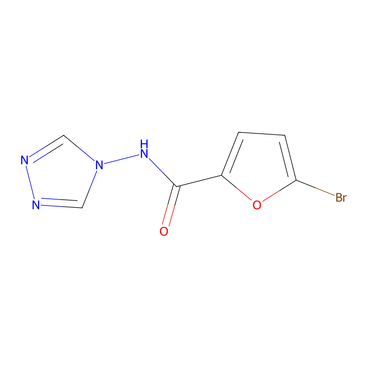 5-bromo-N-(1,2,4-triazol-4-yl)furan-2-carboxamide molecular structure, CAS 340028-23-1