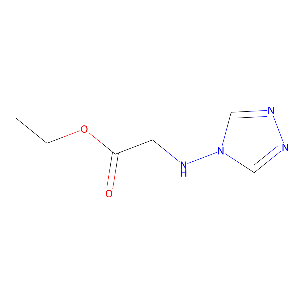 Ethyl 2-((4H-1,2,4-triazol-4-yl)amino)acetate molecular structure, CAS 340028-52-6
