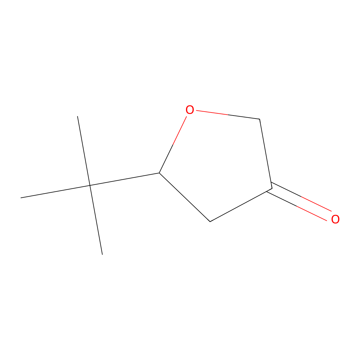 5-Tert-butyloxolan-3-one molecular structure, CAS 34003-77-5