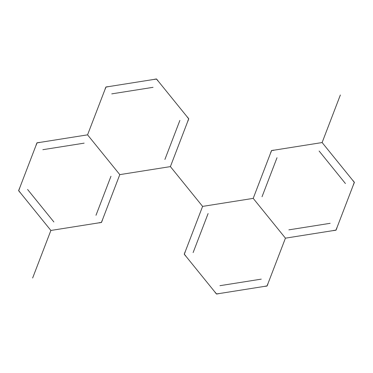 1,1'-Binaphthalene, 7,7'-dimethyl- molecular structure, CAS 34003-80-0