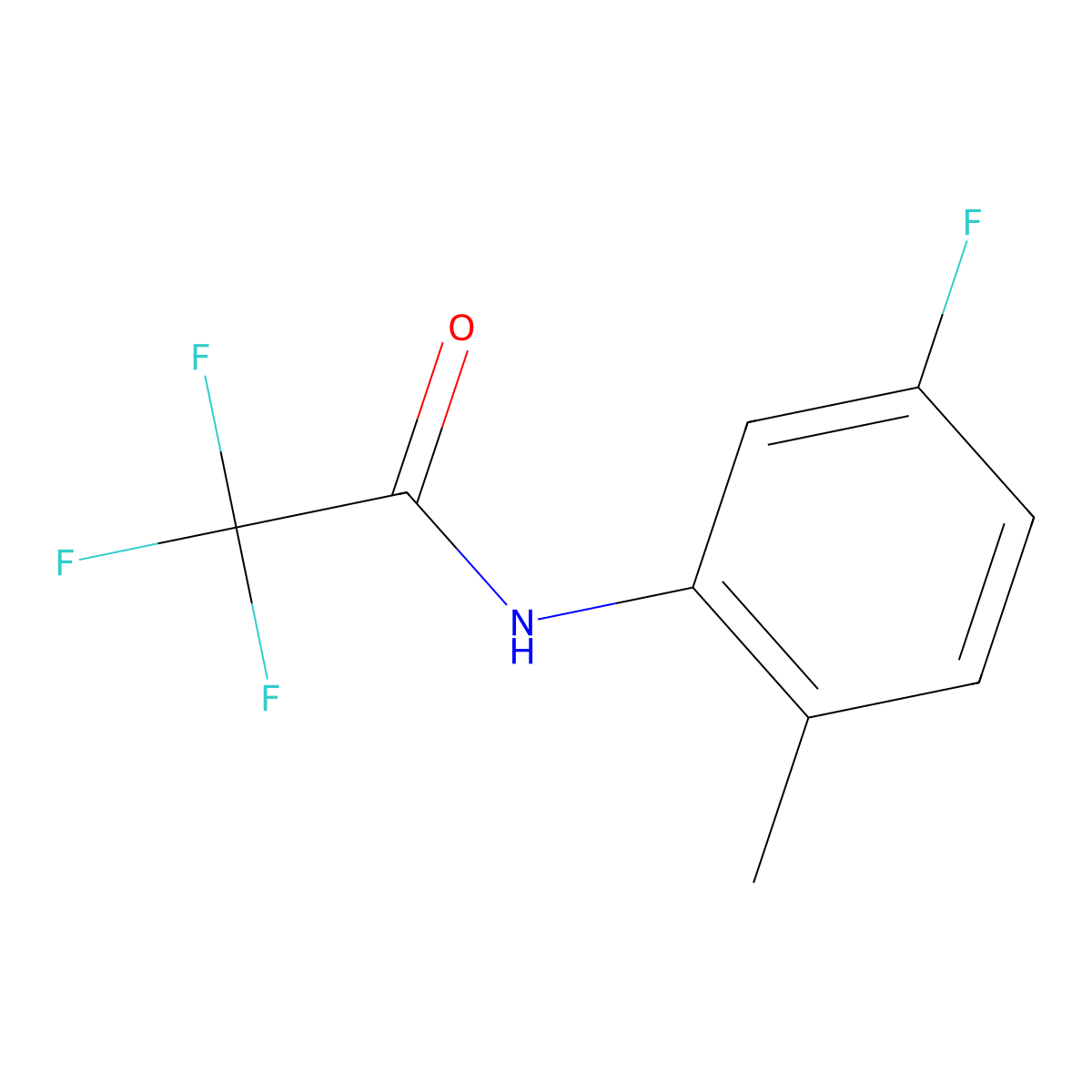 2,2,2-trifluoro-N-(5-fluoro-2-methylphenyl)acetamide molecular structure, CAS 340034-19-7