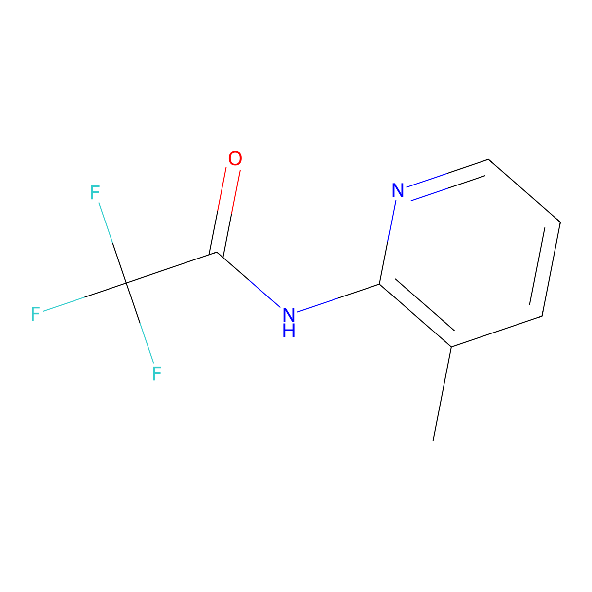 2,2,2-trifluoro-N-(3-methylpyridin-2-yl)acetamide molecular structure, CAS 340034-27-7