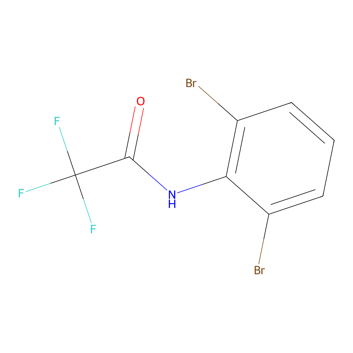 N-(2,6-dibromophenyl)-2,2,2-trifluoroacetamide molecular structure, CAS 340034-49-3