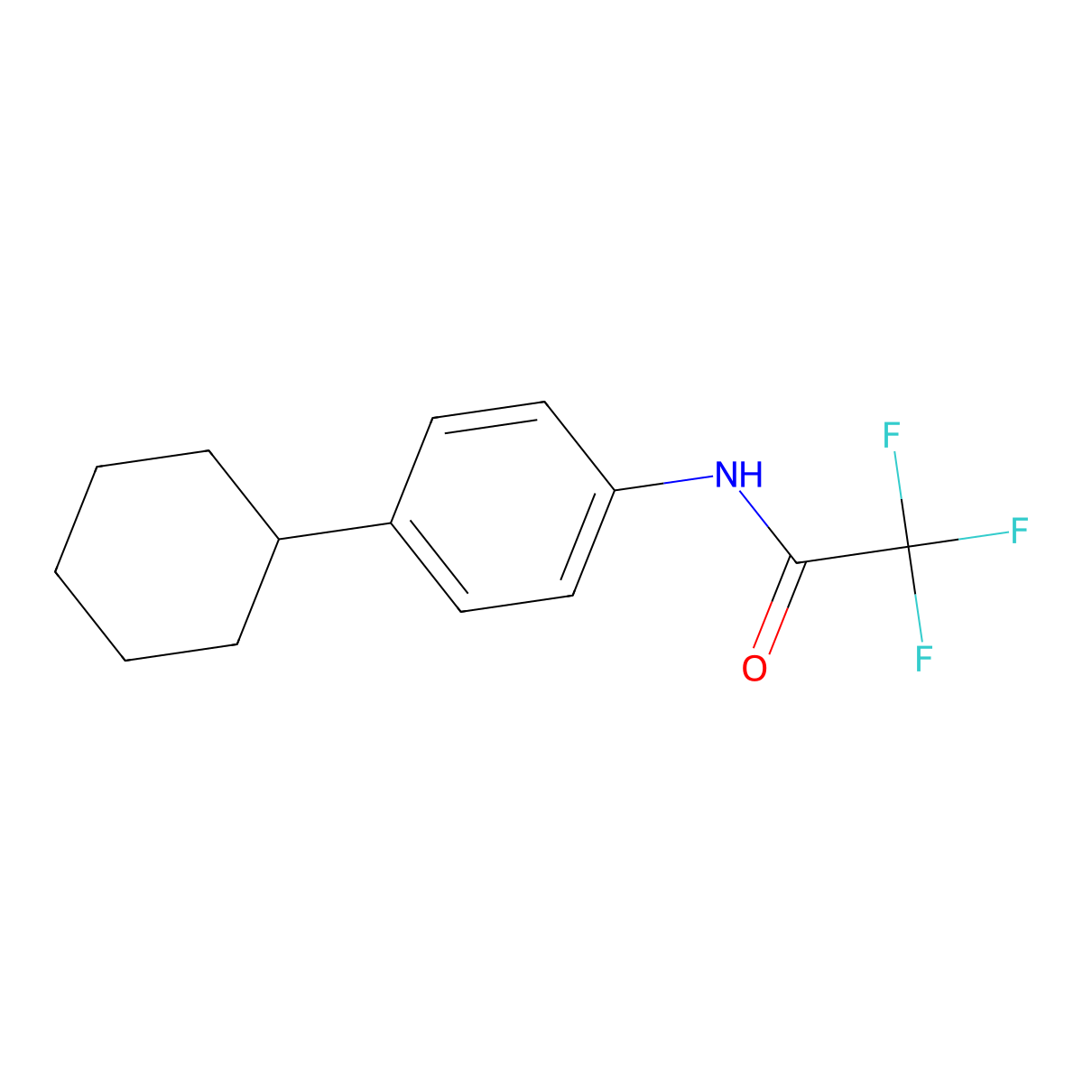 N-(4-Cyclohexylphenyl)-2,2,2-trifluoroacetamide molecular structure, CAS 340034-55-1