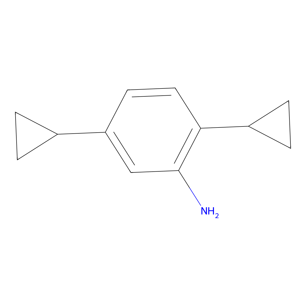 2,5-Dicyclopropylaniline molecular structure, CAS 340039-27-2