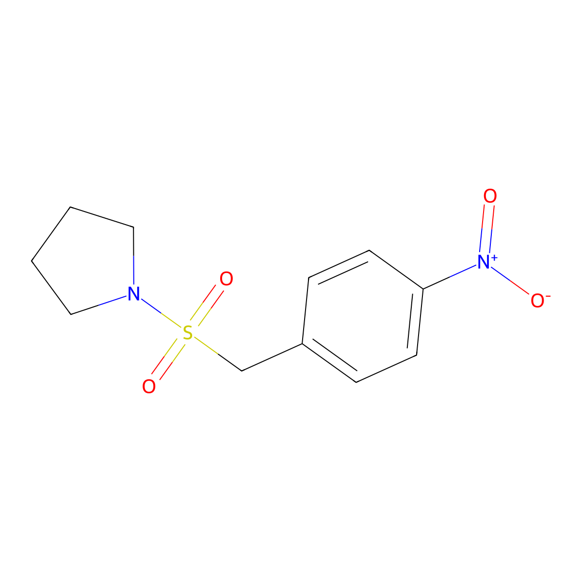 1-((4-Nitrobenzyl)sulfonyl)pyrrolidine molecular structure, CAS 340041-91-0