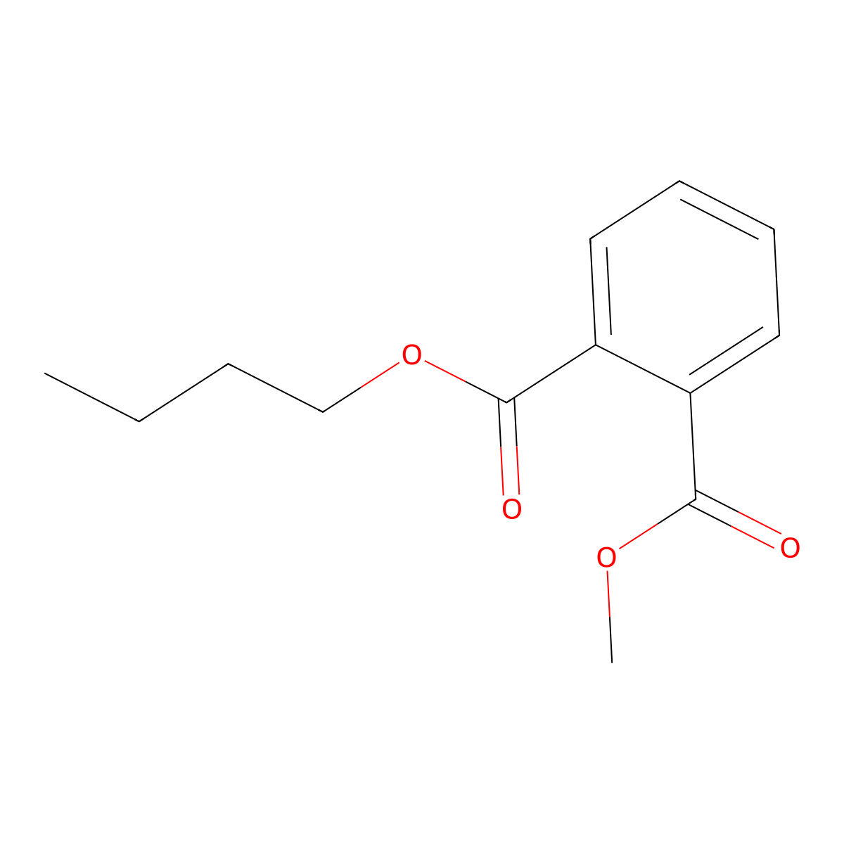 1-Butyl 2-methyl 1,2-benzenedicarboxylate molecular structure, CAS 34006-76-3