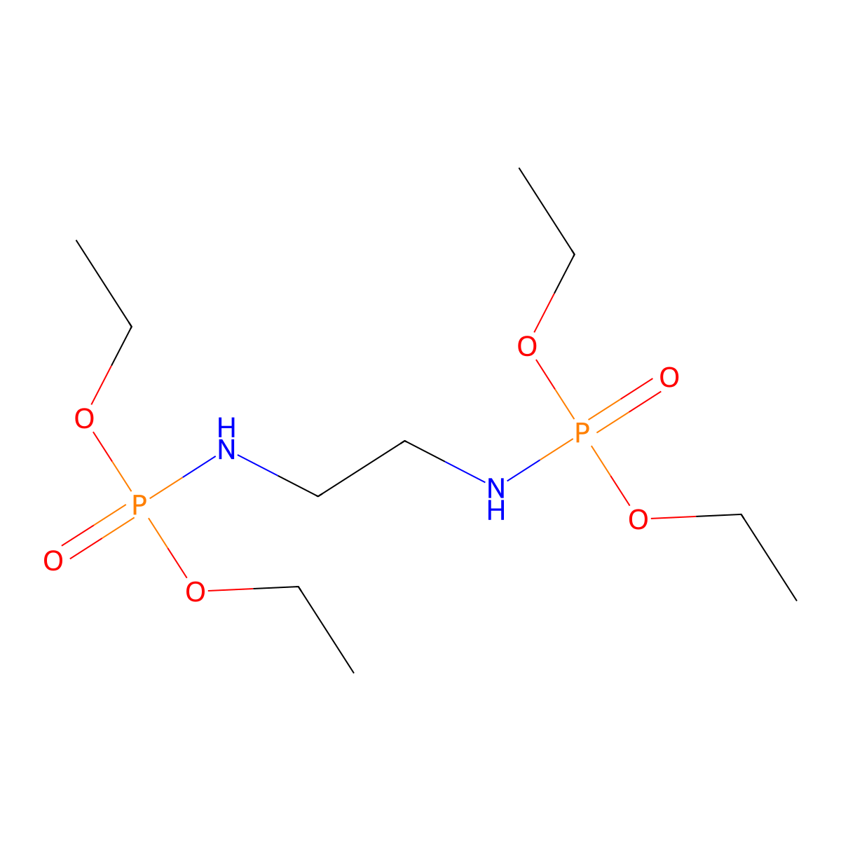 [2-(Diethoxy-phosphorylamino)-ethyl]-phosphoramidic acid diethyl ester molecular structure, CAS 34008-16-7