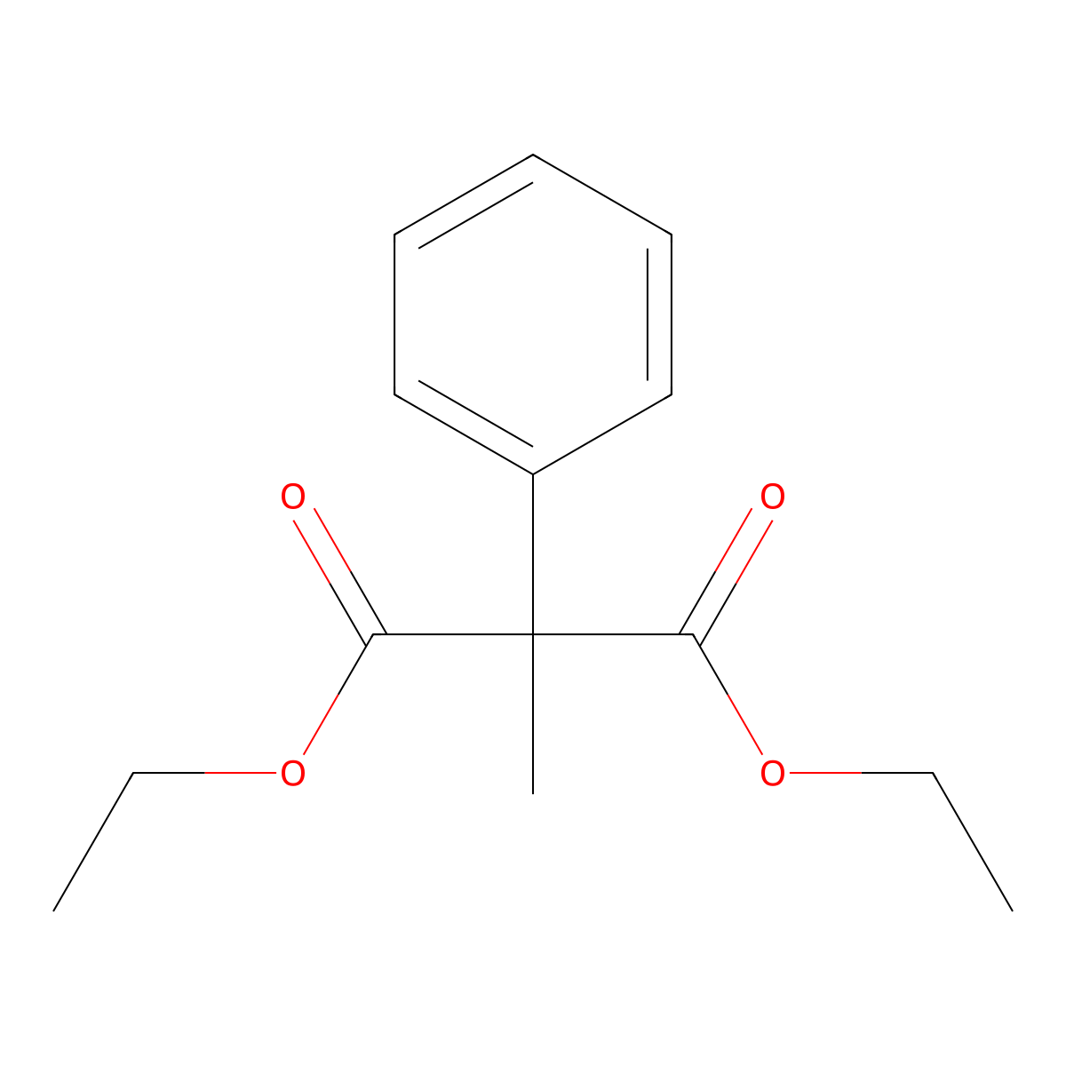 Propanedioic acid, 2-methyl-2-phenyl-, 1,3-diethyl ester molecular structure, CAS 34009-61-5