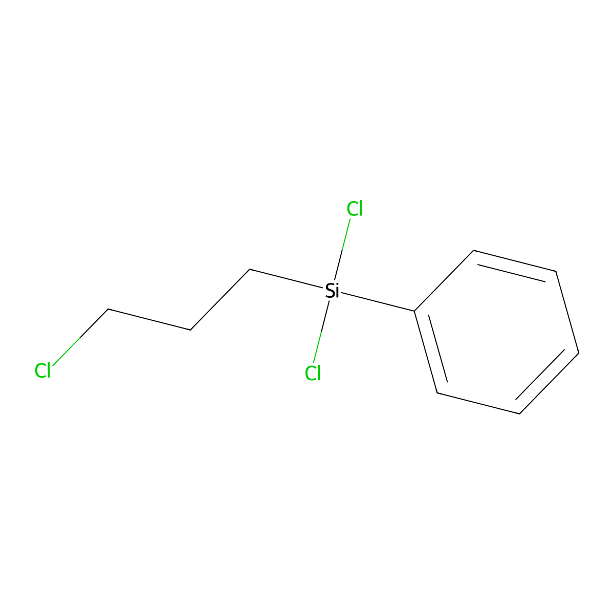 Benzene, [dichloro(3-chloropropyl)silyl]- molecular structure, CAS 3401-26-1