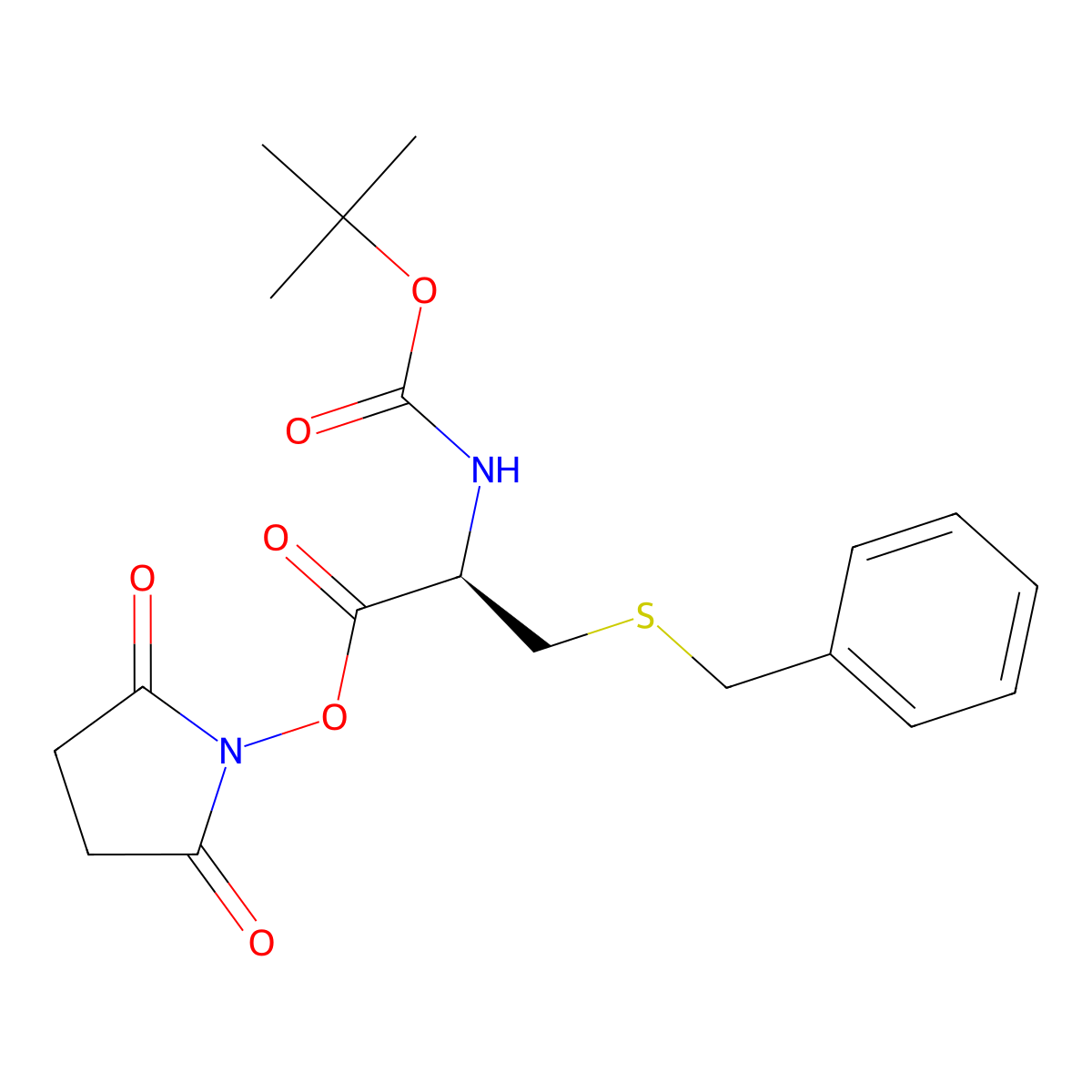 Boc-cys(bzl)-osu molecular structure, CAS 3401-33-0
