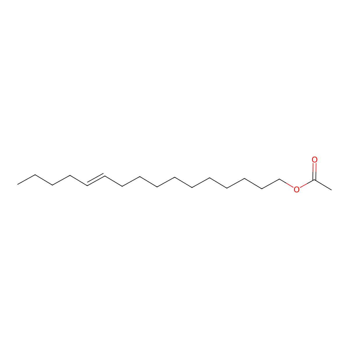 11-Hexadecenyl acetate, (11Z)- molecular structure, CAS 34010-21-4