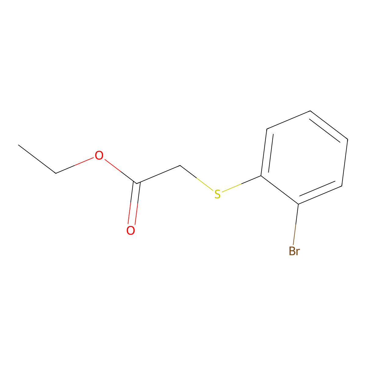 Ethyl 2-[(2-bromophenyl)sulfanyl]acetate molecular structure, CAS 340130-94-1