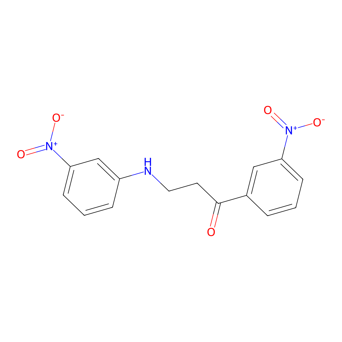 3-(3-Nitroanilino)-1-(3-nitrophenyl)-1-propanone molecular structure, CAS 340165-90-4