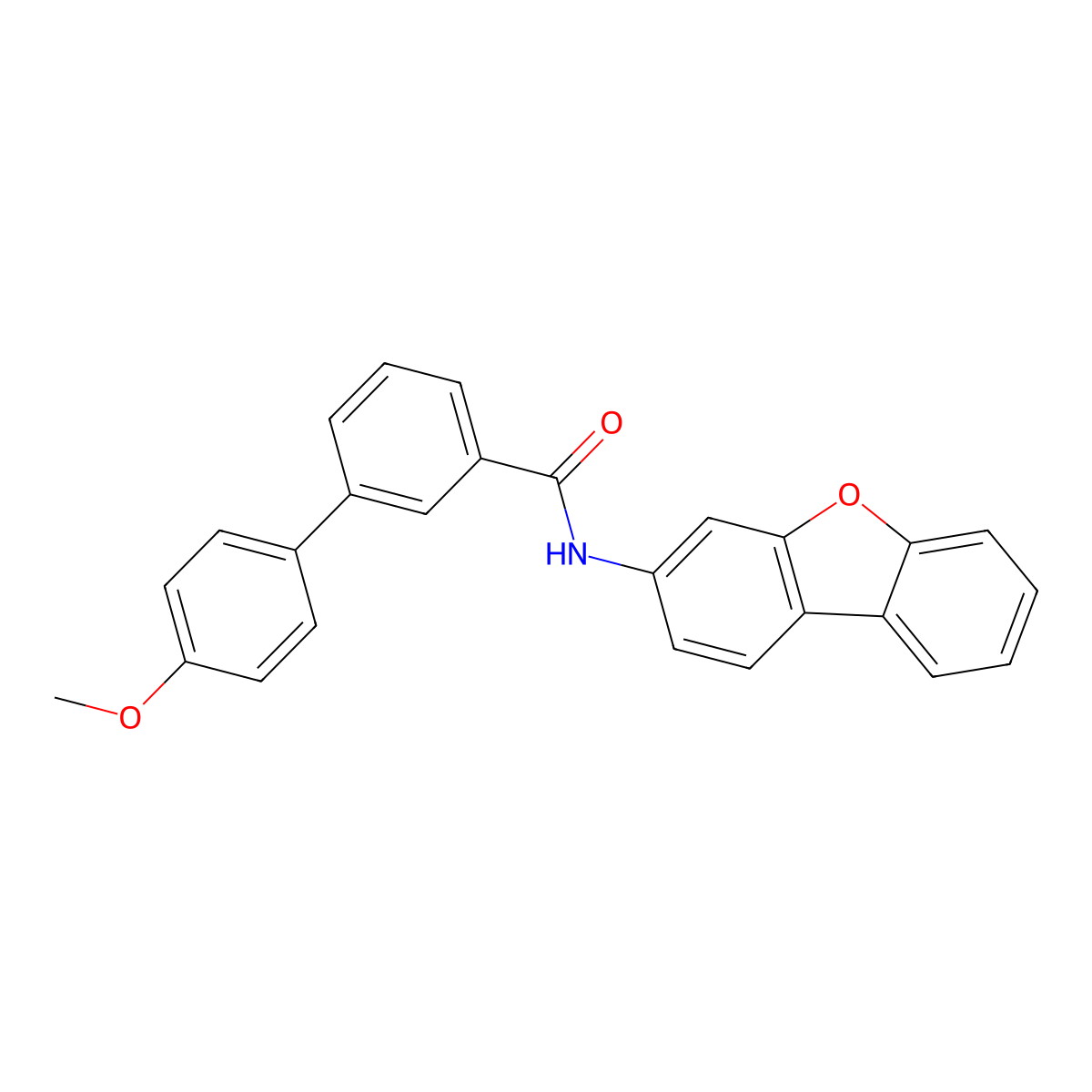 N-dibenzofuran-3-yl-3-(4-methoxyphenyl)benzamide molecular structure, CAS 340166-55-4